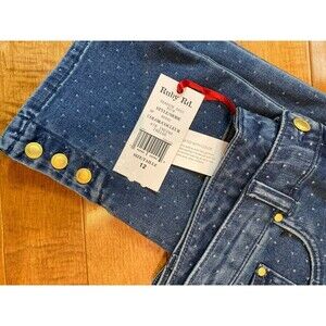 Ruby Rd Mom Jeans With Dot Pattern In Indigo Size 12 UNIQUE FIND